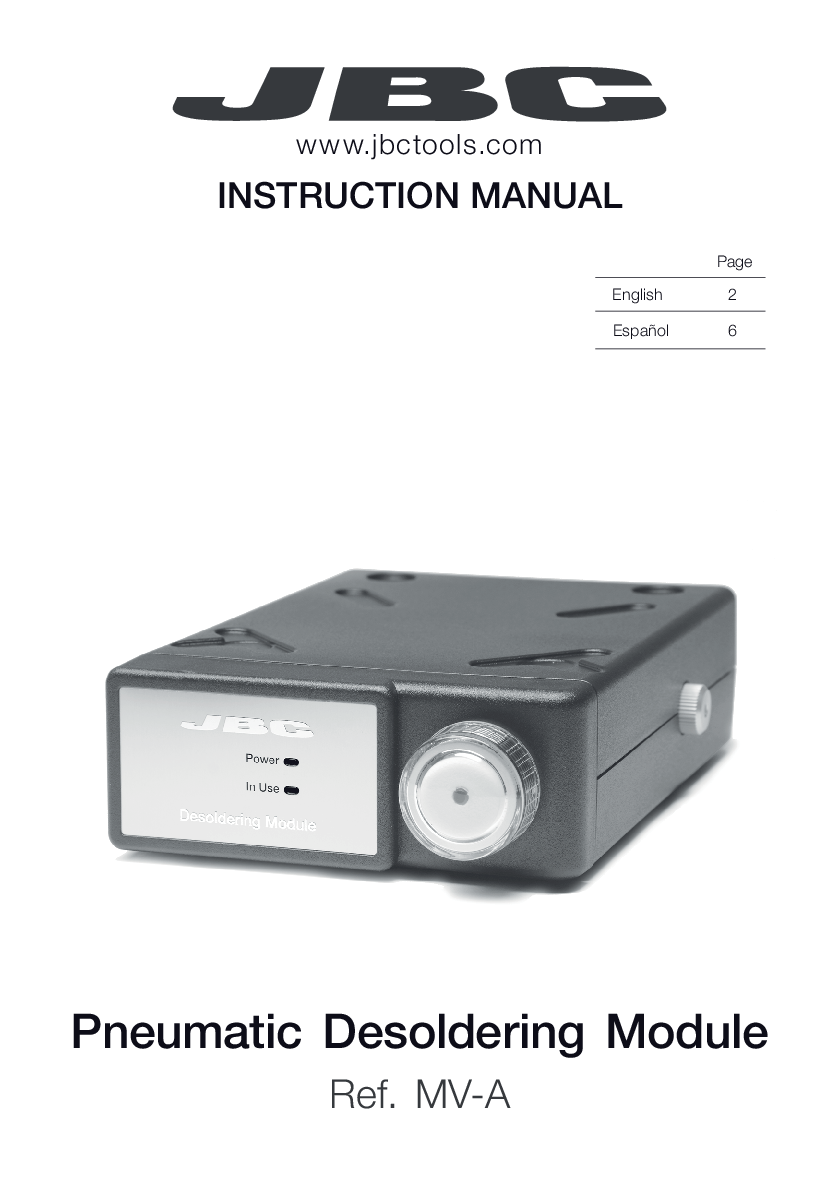 JBC MV 2A MANUAL