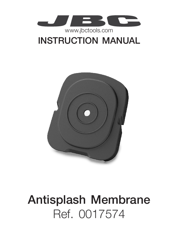 JBC MANUAL 0017574 ANTISPLASH