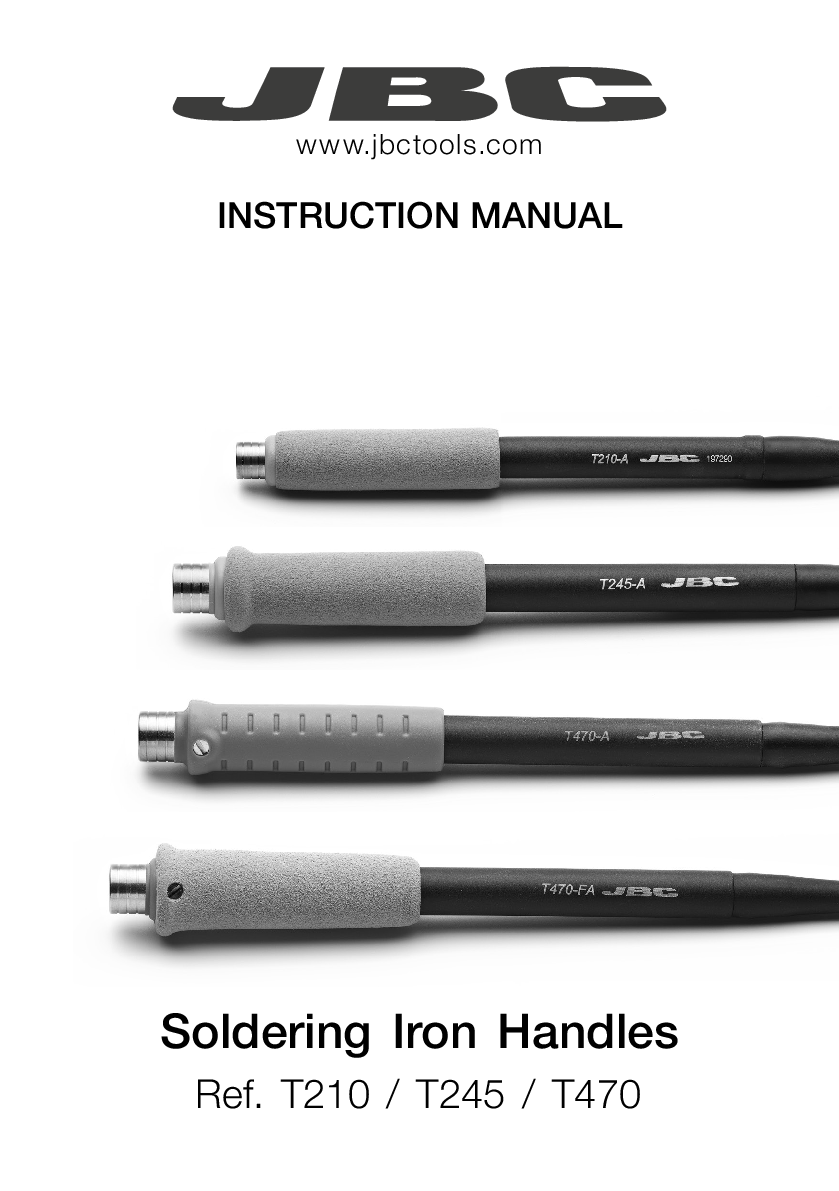 JBC SOLERING IRON HANDLES MANUAL