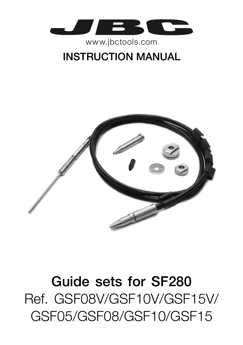 JBC GUIDE SETS FOR SF280 MANUAL