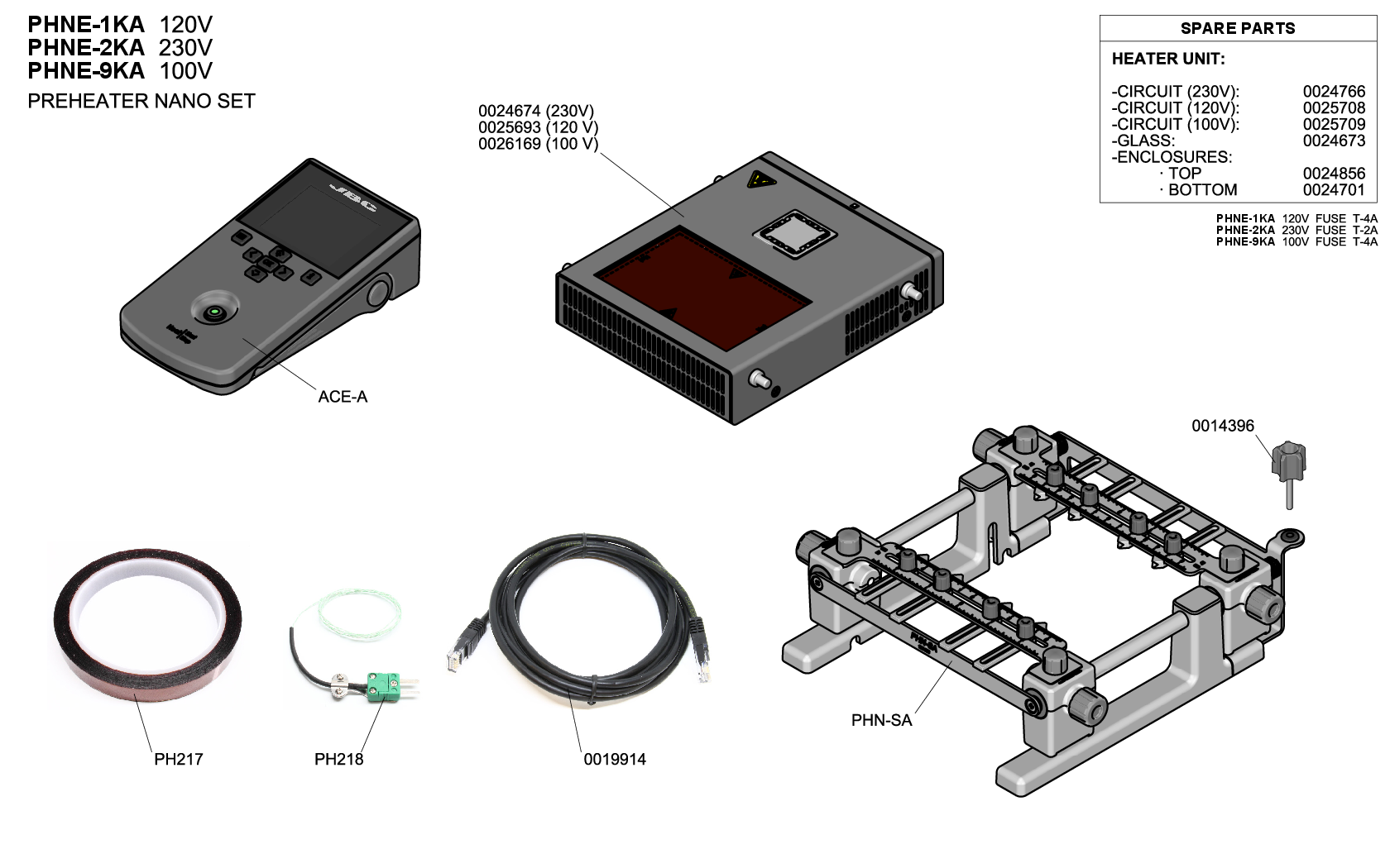 JBC EXPLODED VIEW PHNE KA PREHEATER NANO SET