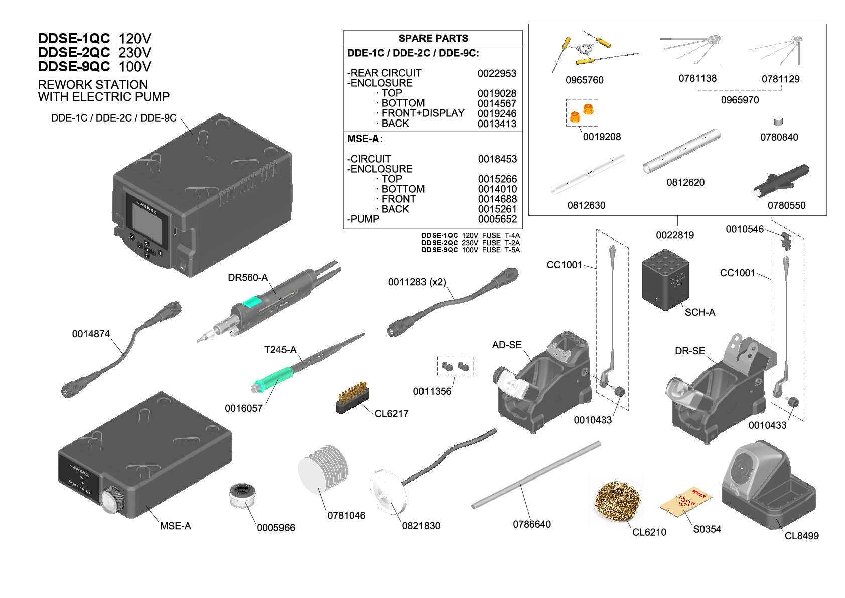 JBC EXPLODED VIEW DDSE 2 TOOLS DDE STATION