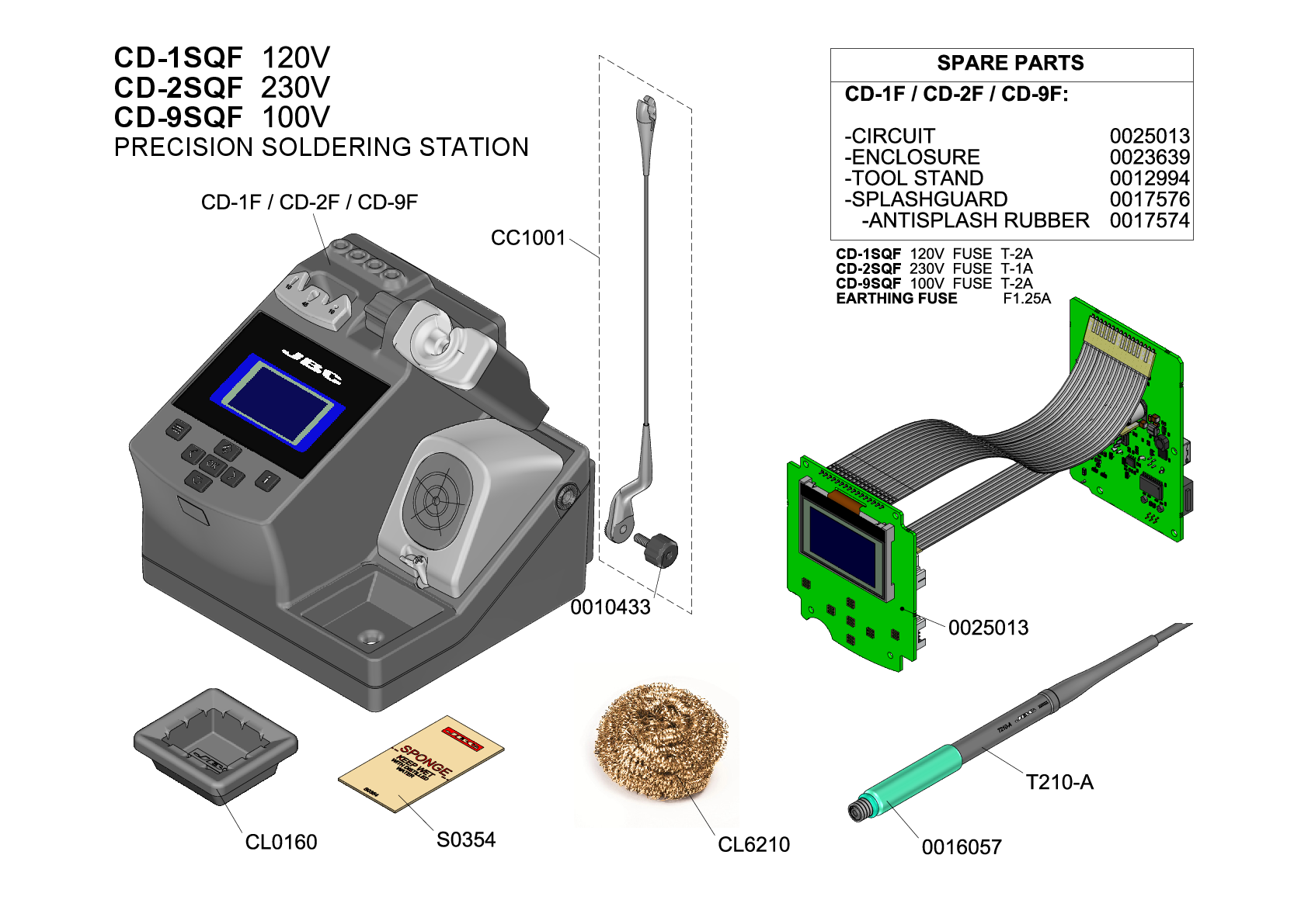 JBC EXPLODED VIEW CD SQF PRECISION SOLDERING