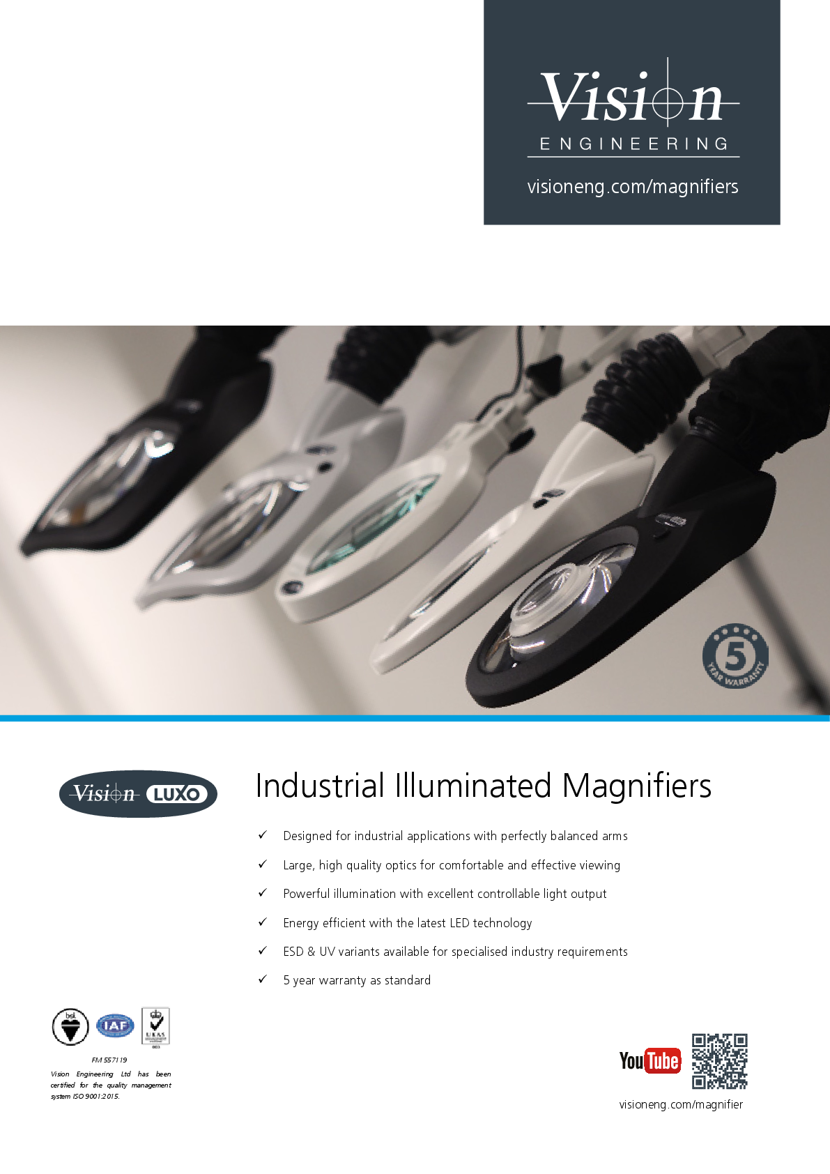 Vision Engineering Illuminated Bench Magnifiers Brochure