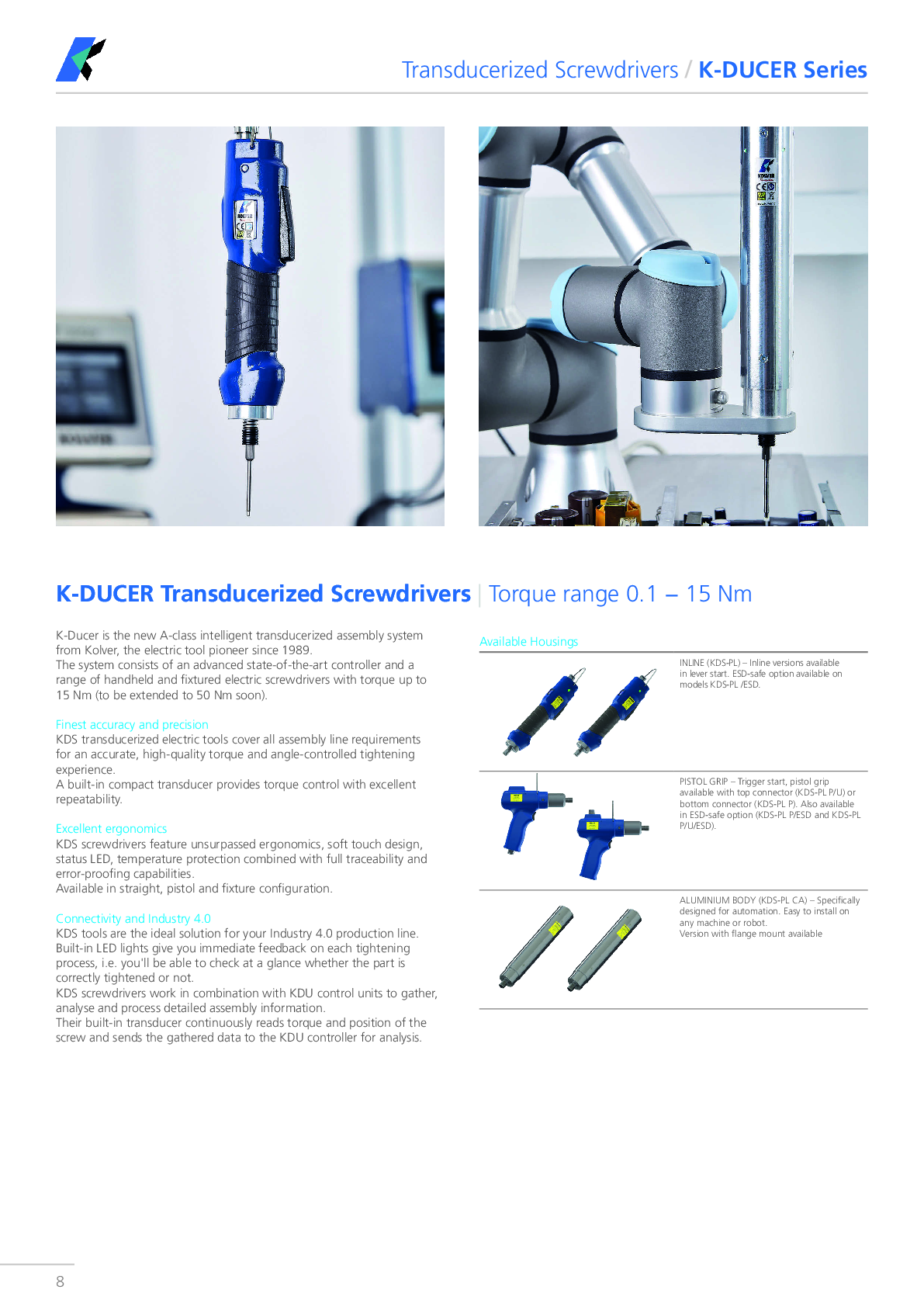 K Ducer Series Catalogue