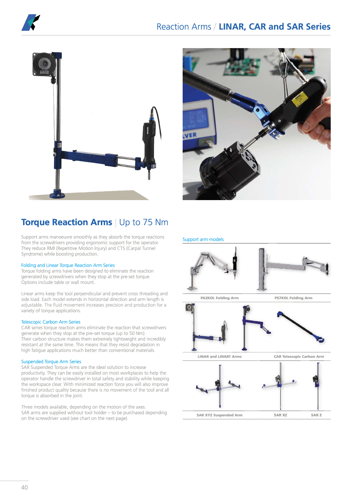 Reaction Arms Catalogue