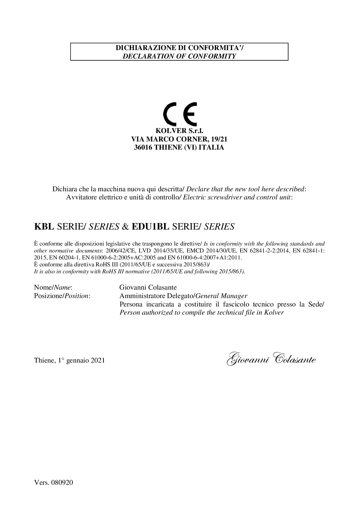 CA Series Manual