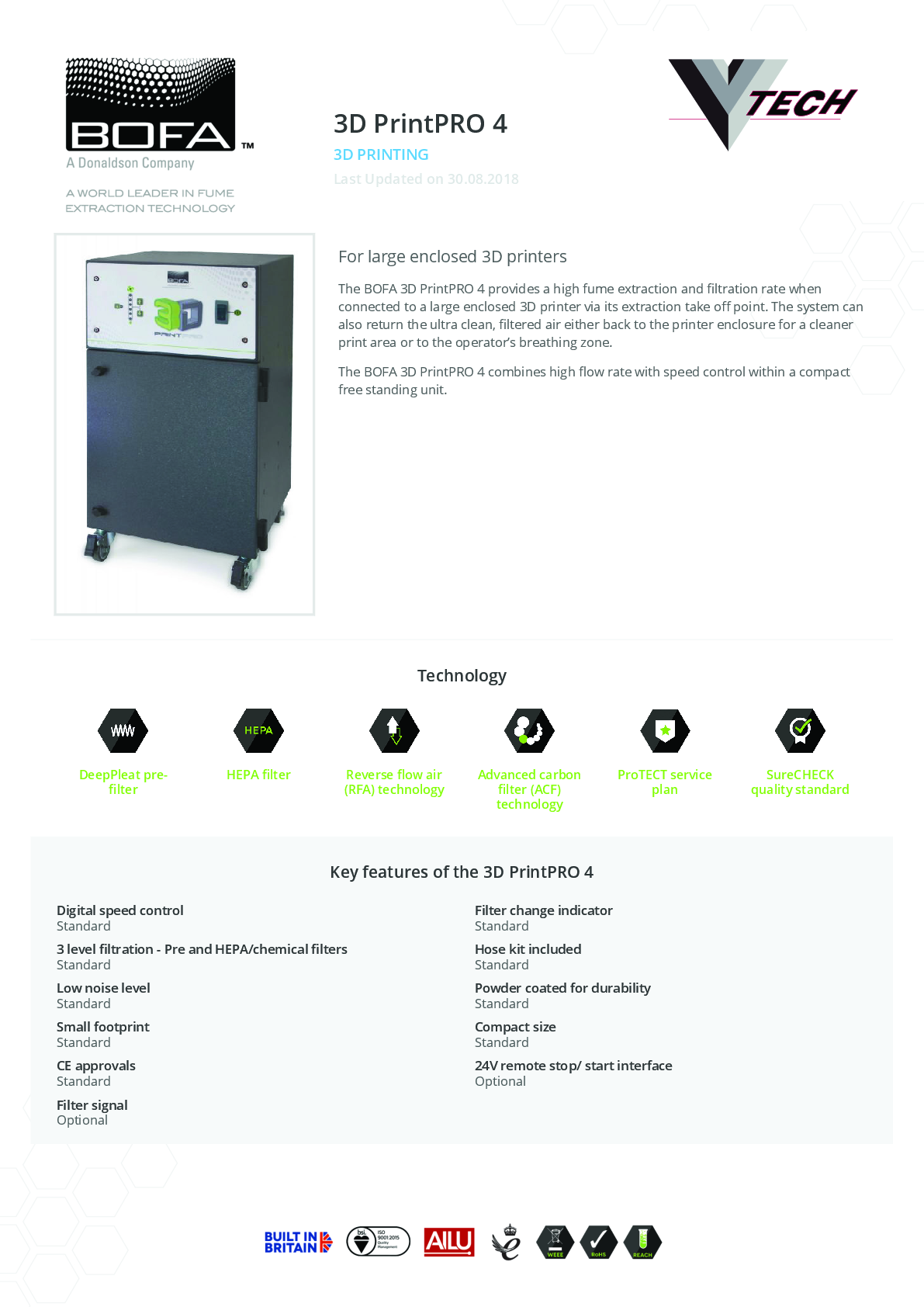 3D PRINTPRO 4 Datasheet