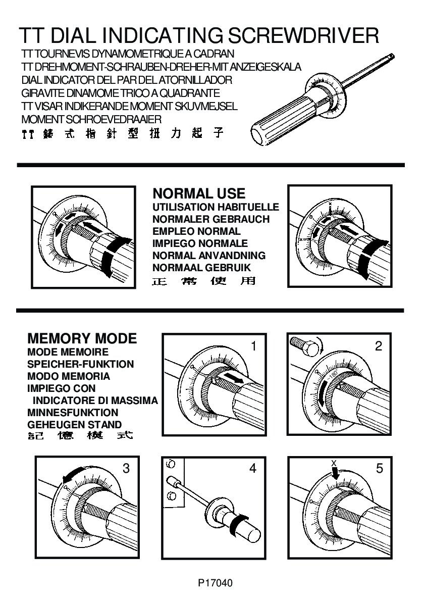 Gedore TT Instructions