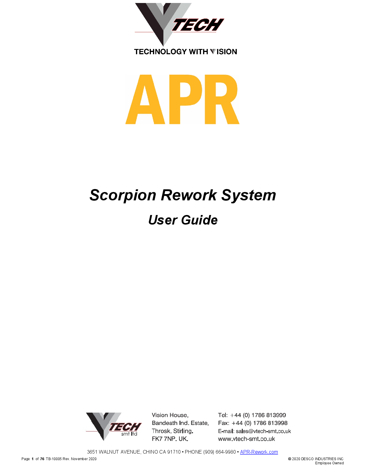 Desco APR Scorpion User Guide