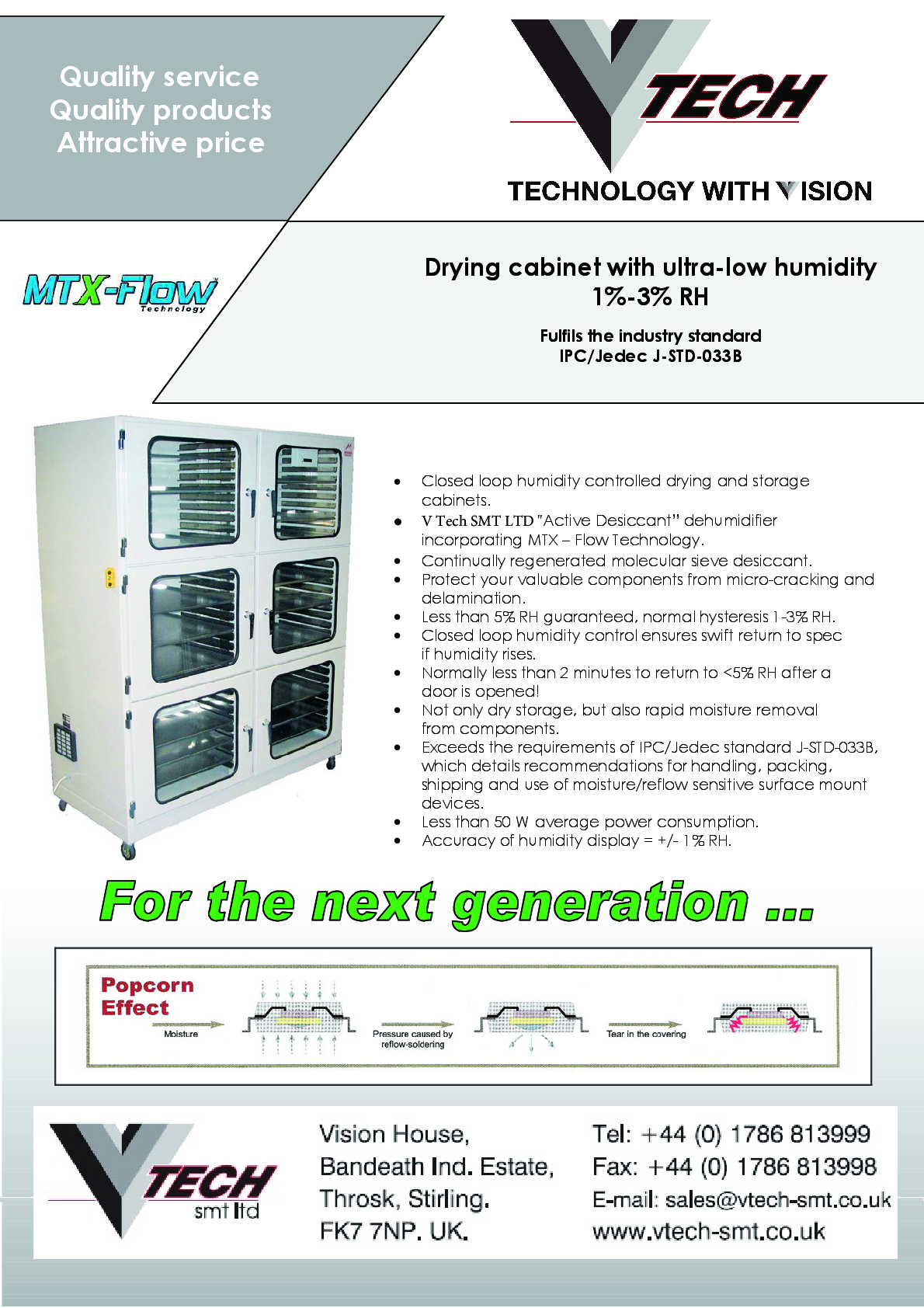 V Tech SMT Humidity Cabinet Catalogue