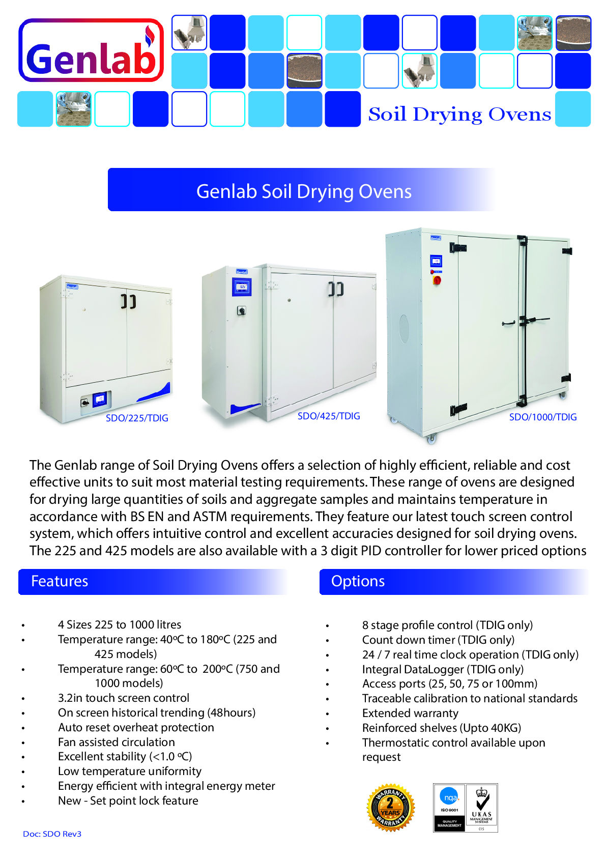 Genlab Soil Drying Ovens Catalogue