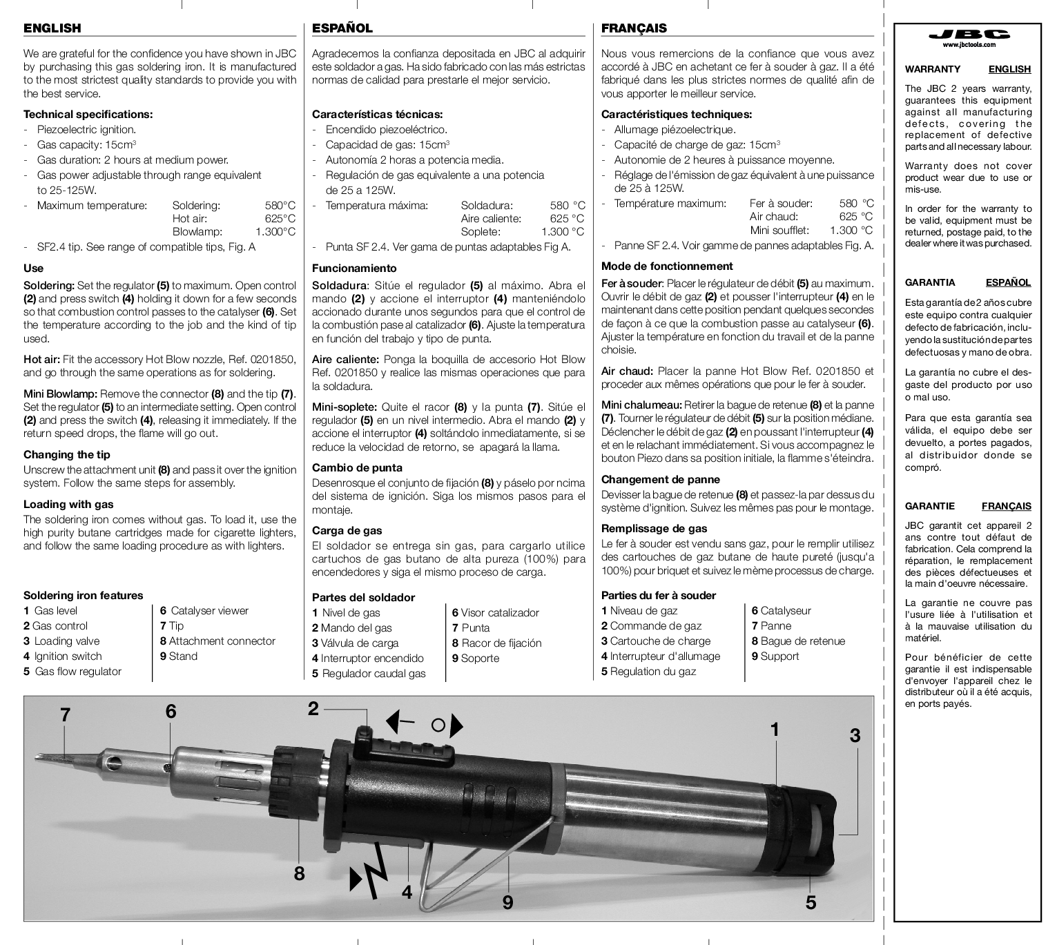 JBC SG1070 Manual