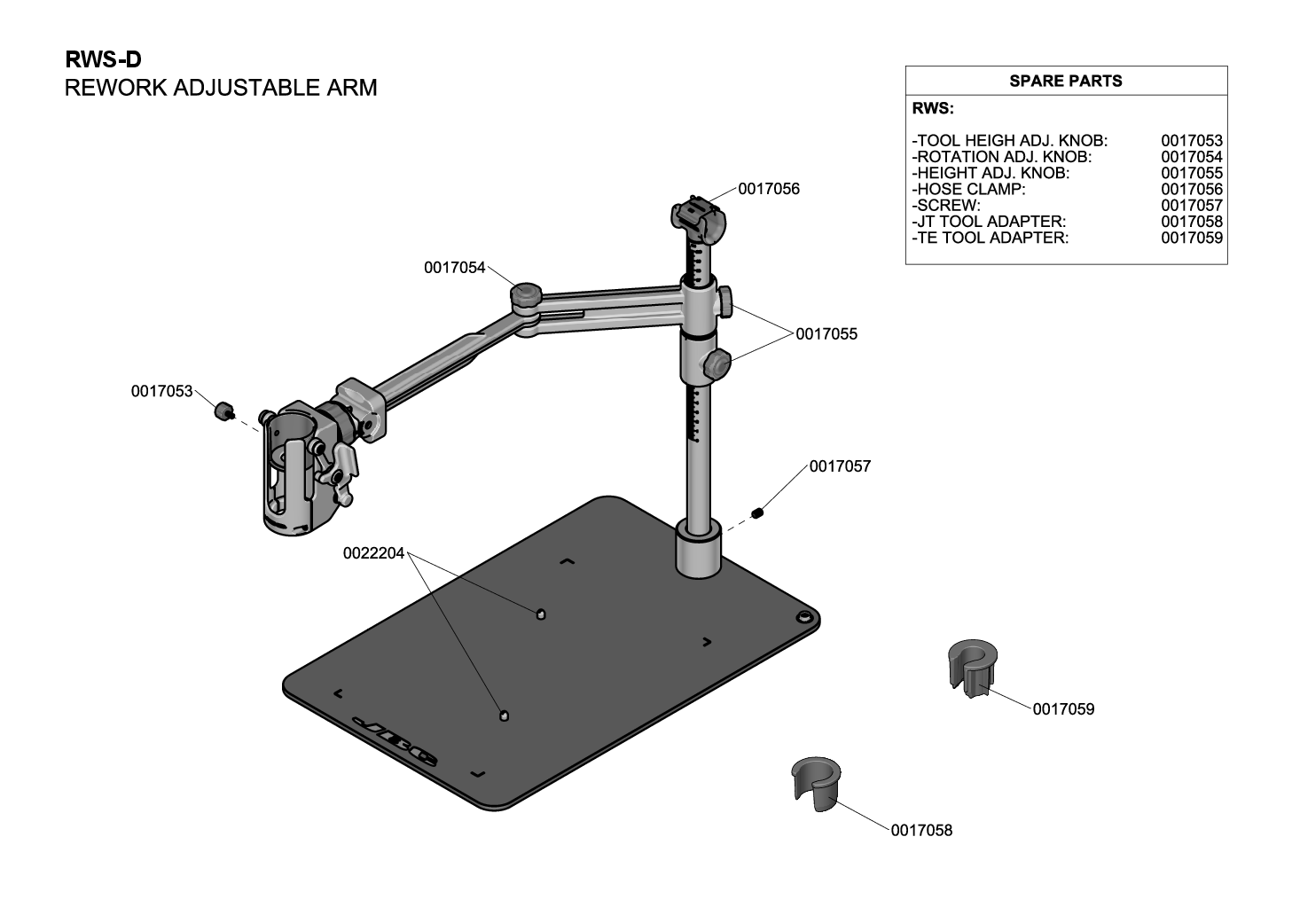 JBC RWSD EXPLODED VIEW