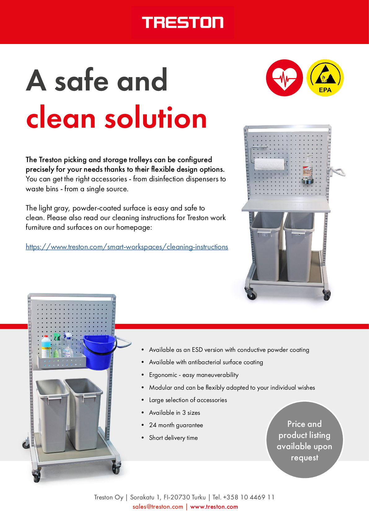 Disinfecting trolleys leaflet